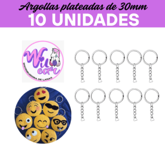 Argollas plateadas de 30mm