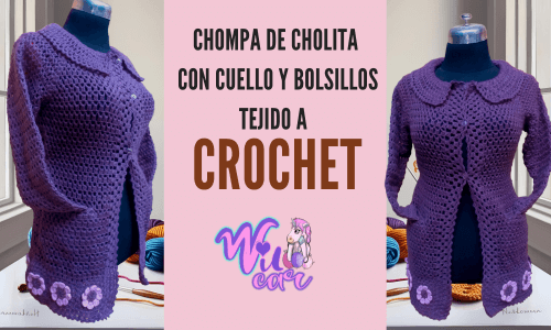 Chompa de cholita tejida a crochet